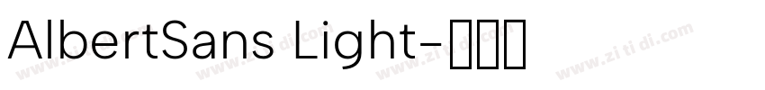 AlbertSans Light字体转换